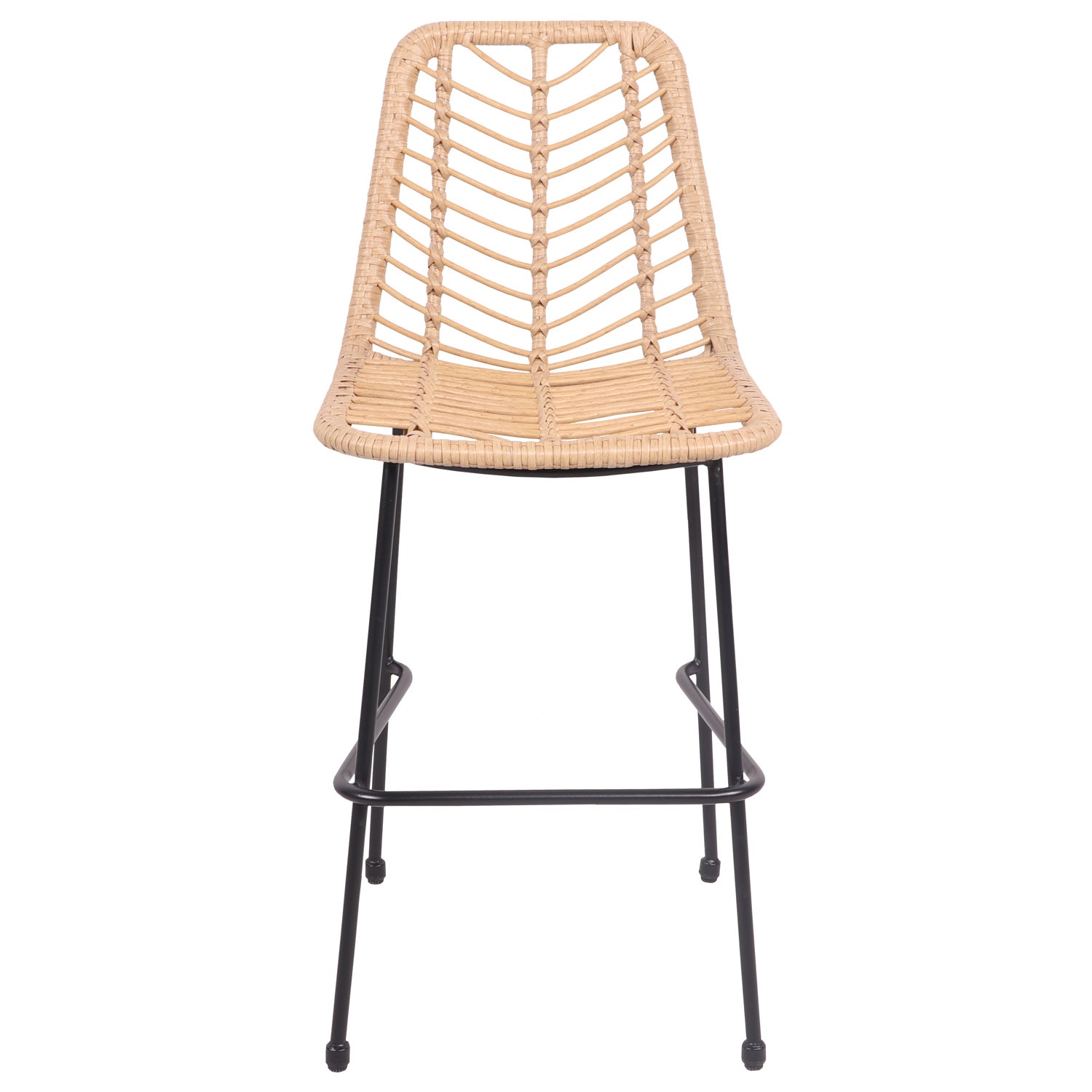Pack de 2 taburetes de bar de ratán sintético OKA - 4