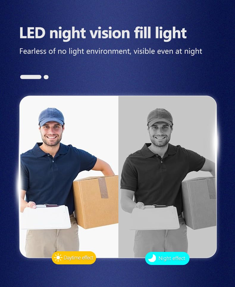 Sonnette sans Fil avec Caméra Extérieur Étanche 1080P,Visiophone Vidéo sans Fil Écran 4.3