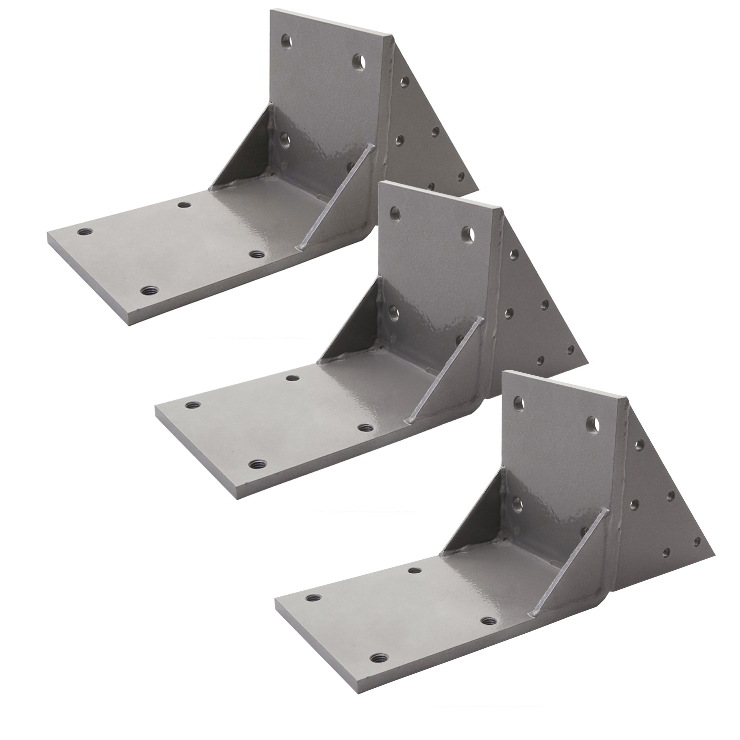 Zestaw 3 adapterów do krokwi dachowych do markiz kasetowych T124, adapter mocowania do krokwi dachowych ~ szary