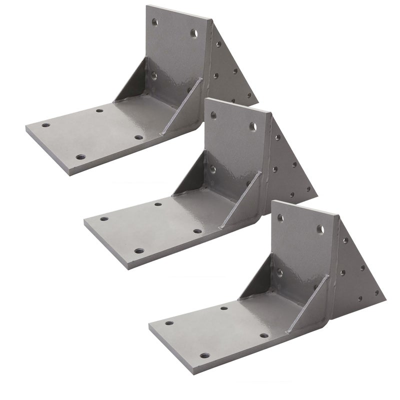 Zestaw 3 adapterów do krokwi dachowych do markiz kasetowych T124, adapter mocowania do krokwi dachowych ~ szary