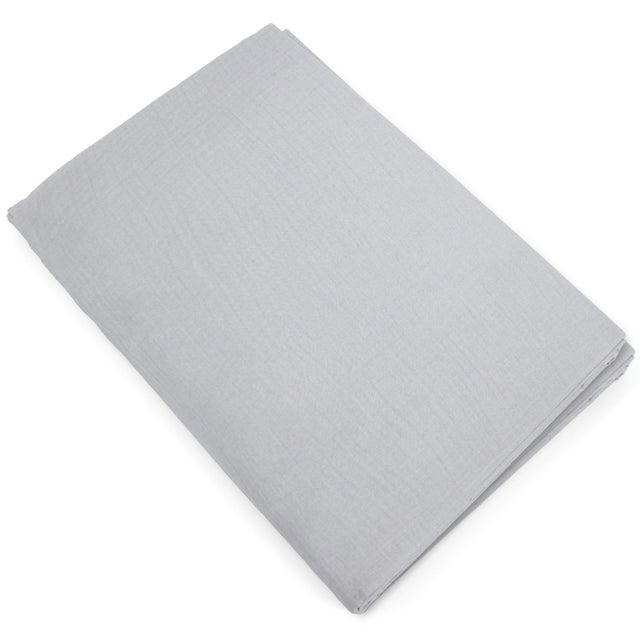 Housse de couette 280x240 cm mousseline de coton MILOS blanc neige