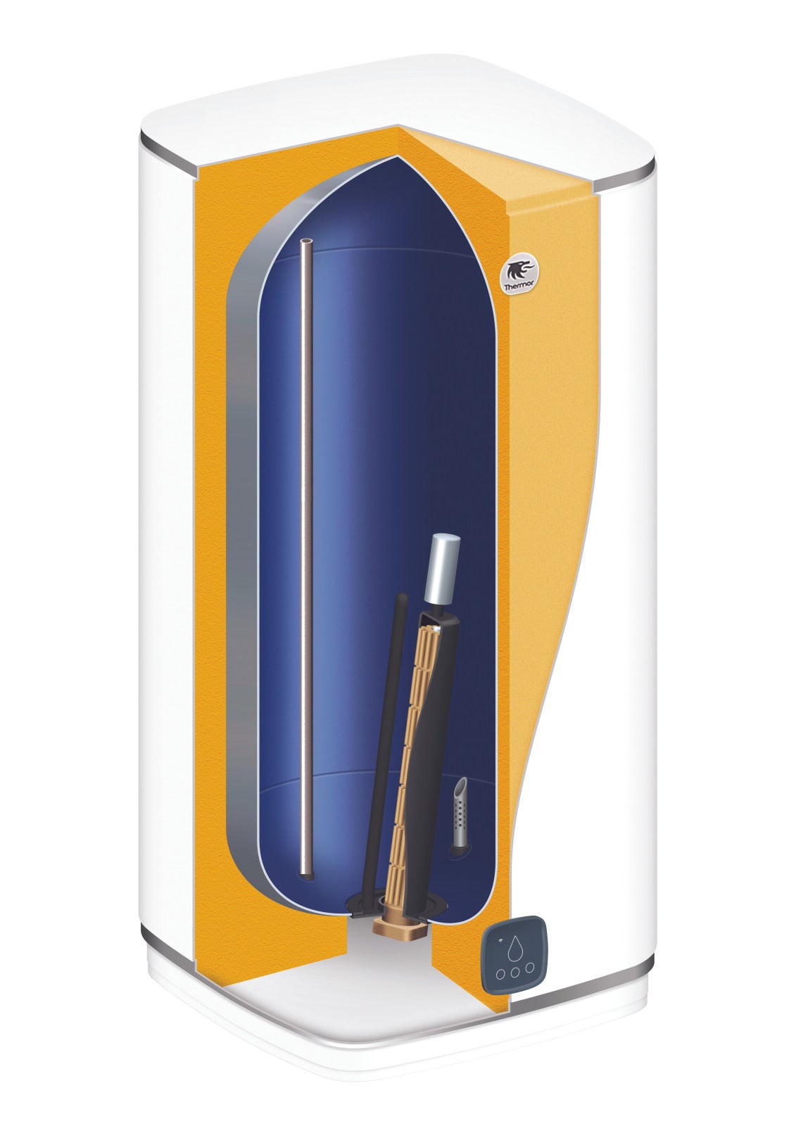 THERMOR - Chauffe-eau électrique Malicio 3 80L blanc multiposition - 231070 - 3