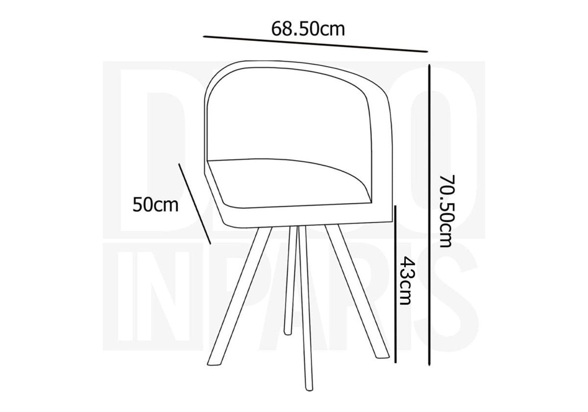 Ensemble table + 4 chaises encastrables beige FLEN - 5
