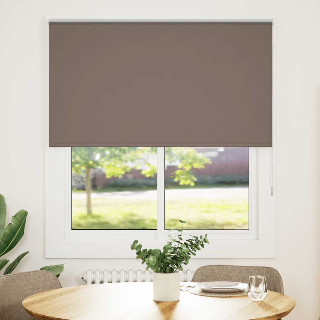 Roleta zaciemniająca Kawowa 130x150 cm Szerokość tkaniny vidaXL