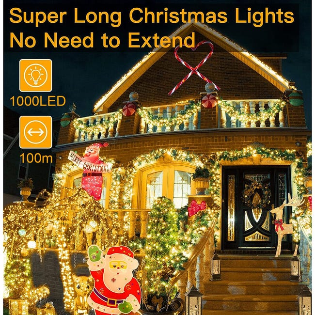 Solaire LED Guirlande Lumineuse 500LEDs 50M IP44 8 modes Mariage Extérieur Intérieur Jardin Solaire LED Guirlande Lumineuse 500LEDs 50M IP44 8 modes Mariage Extérieur Intérieur Jardin