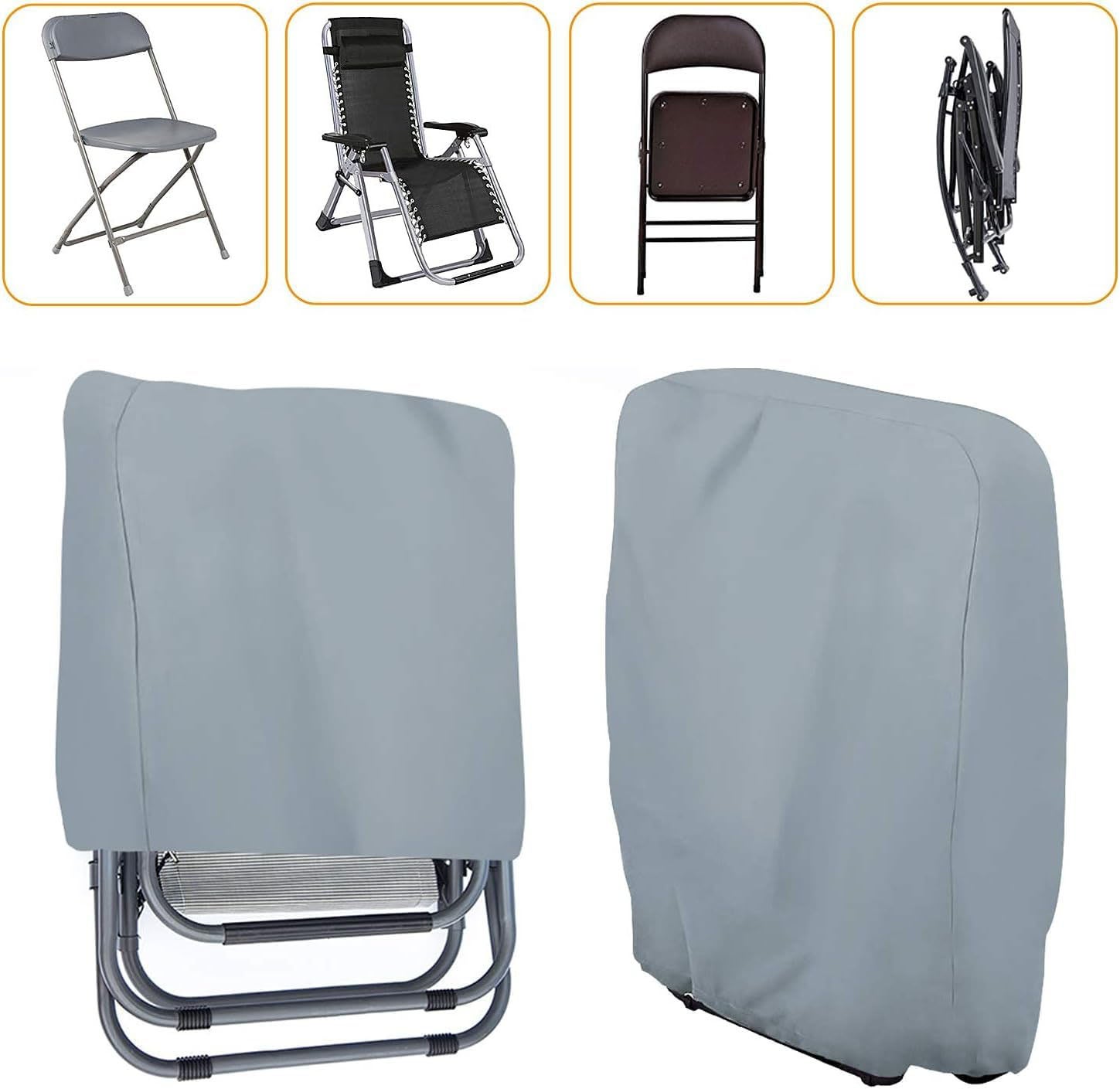 2 Housses De Protection Pour Chaises Pliantes – Imperméables, Anti-UV, Anti-poussière (jardin, Camping) - 6