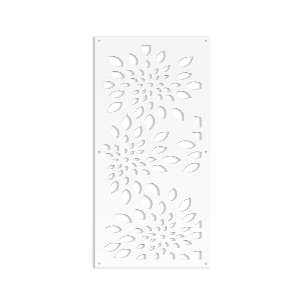 FAJERWERKI - Panel perforowany PCV - Parasol przeciwsłoneczny o wymiarach 50x150 cm - kolor biały