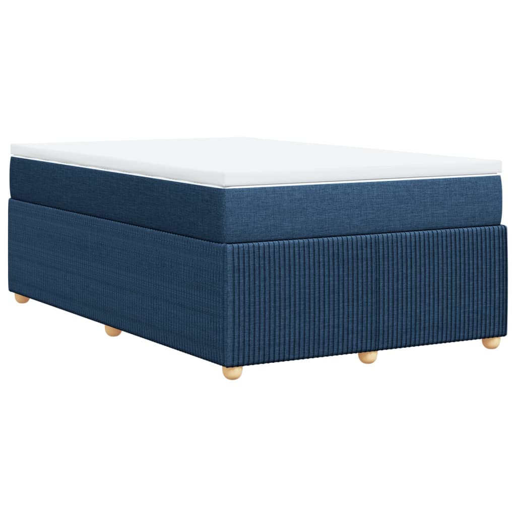 Sommier à lattes de lit avec matelas Bleu 120x200 cm Tissu - 6