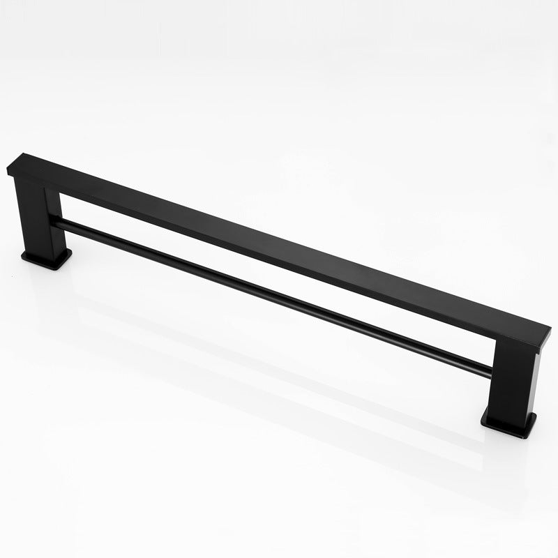 Porte-serviettes Mural En Acier Inoxydable à Double Tige Noir Mat Pour Salle De Bain  Taille 40 Cm 94940109