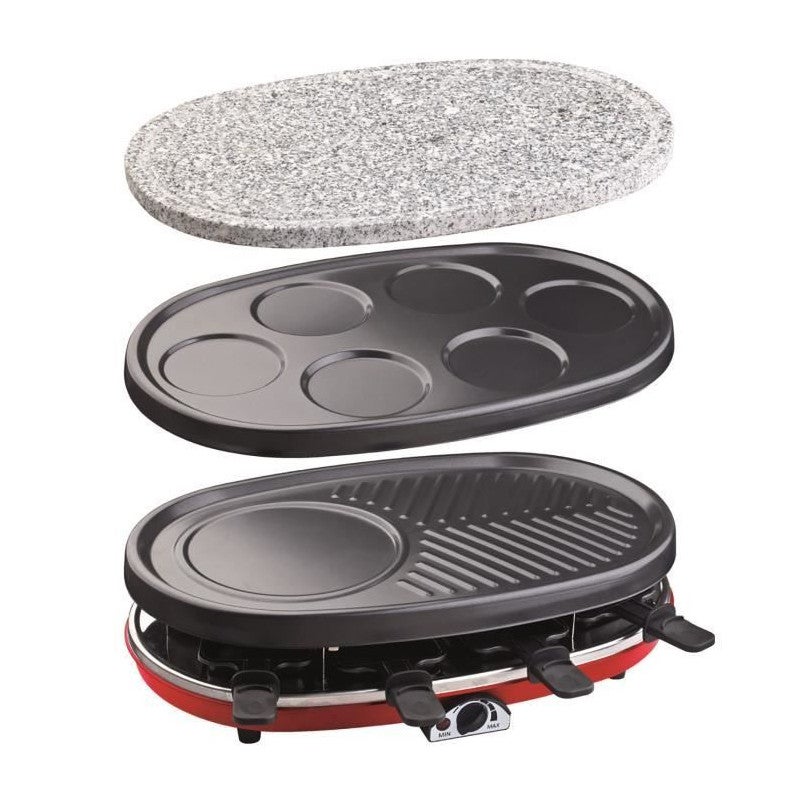 H.KoeNIG RP418 Appareil a raclette 8 personnes - Rouge | Leroy Merlin