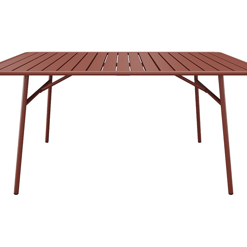 Stół ogrodowy o dł. 200 cm z metalu - Terakota - MIRMANDE marki MYLIA