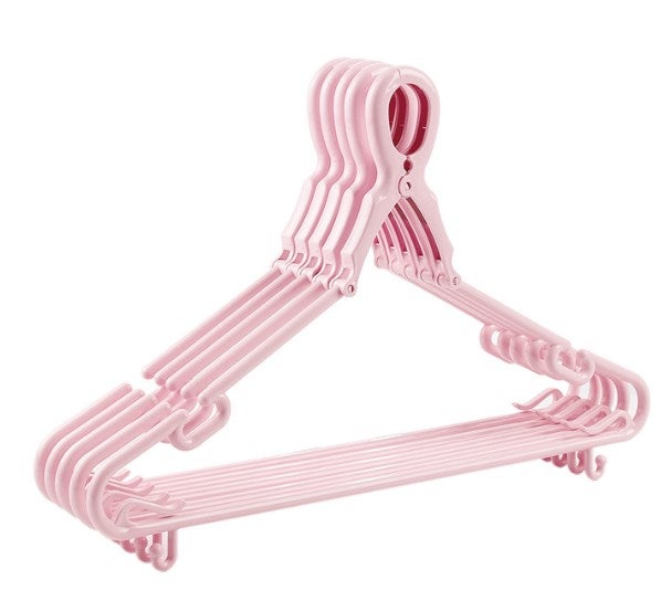 20 Cintres Enfants En Plastique Bleu - 30cm Environ- Avec Barre Et Pinces Hanger