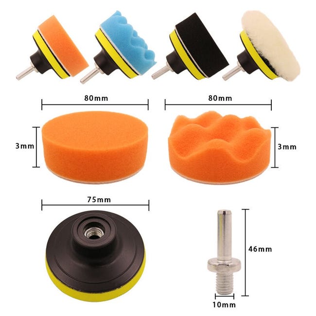 Kit de tampons éponge de polissage et de planche pour voiture,tampons Kit de tampons éponge de polissage et de planche pour voiture,tampons