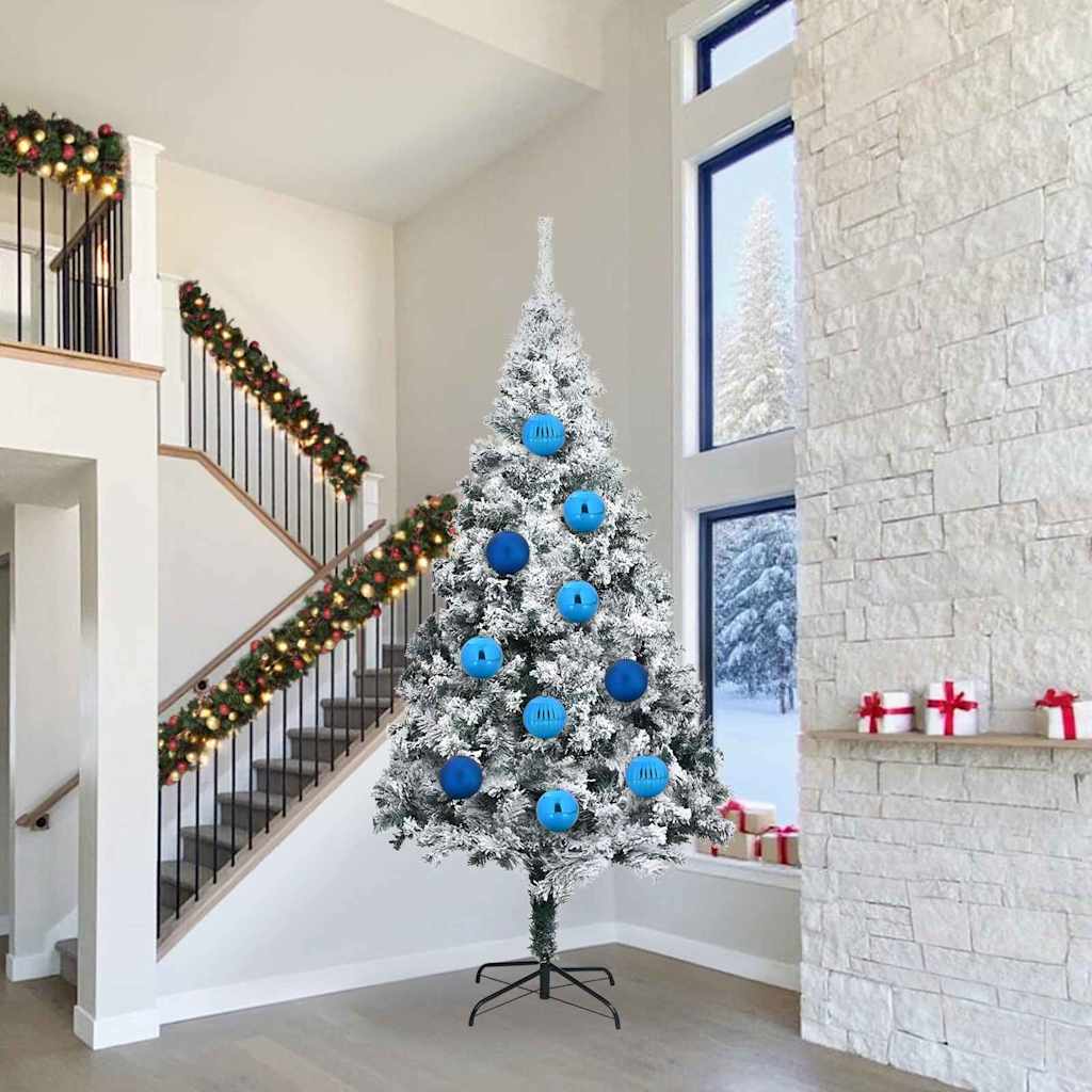 Grosses Boules De Noël En Plastique 10 Cm - Lot De 6, Incassables, Bleu Foncé, Pour Intérieur Et Extérieur