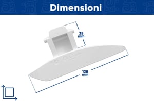 ERICAMBI®, Kit Maniglia Oblò per Lavatrice, Compatibile con Rex