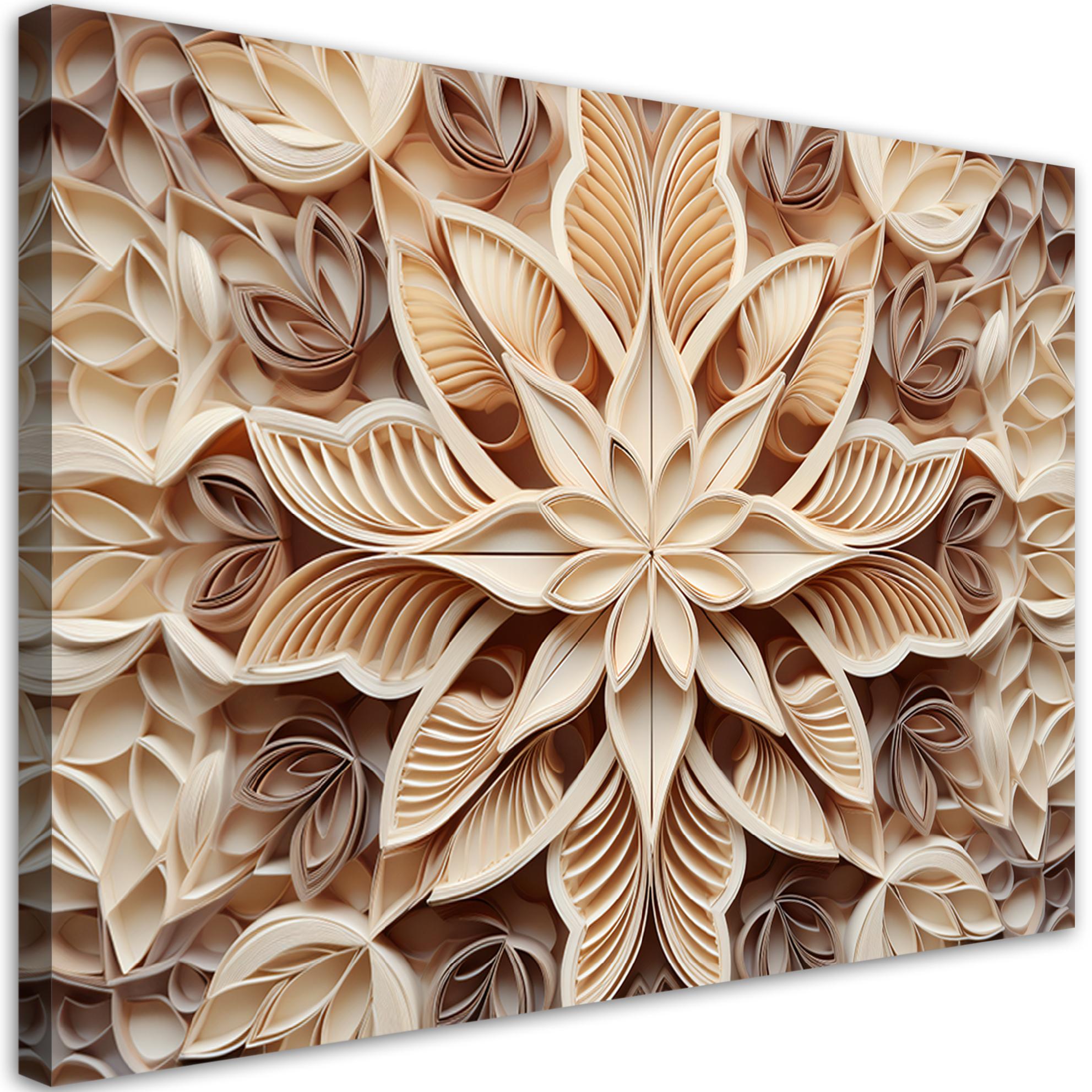 Obraz do salonu - Kwiaty 3d 90x60