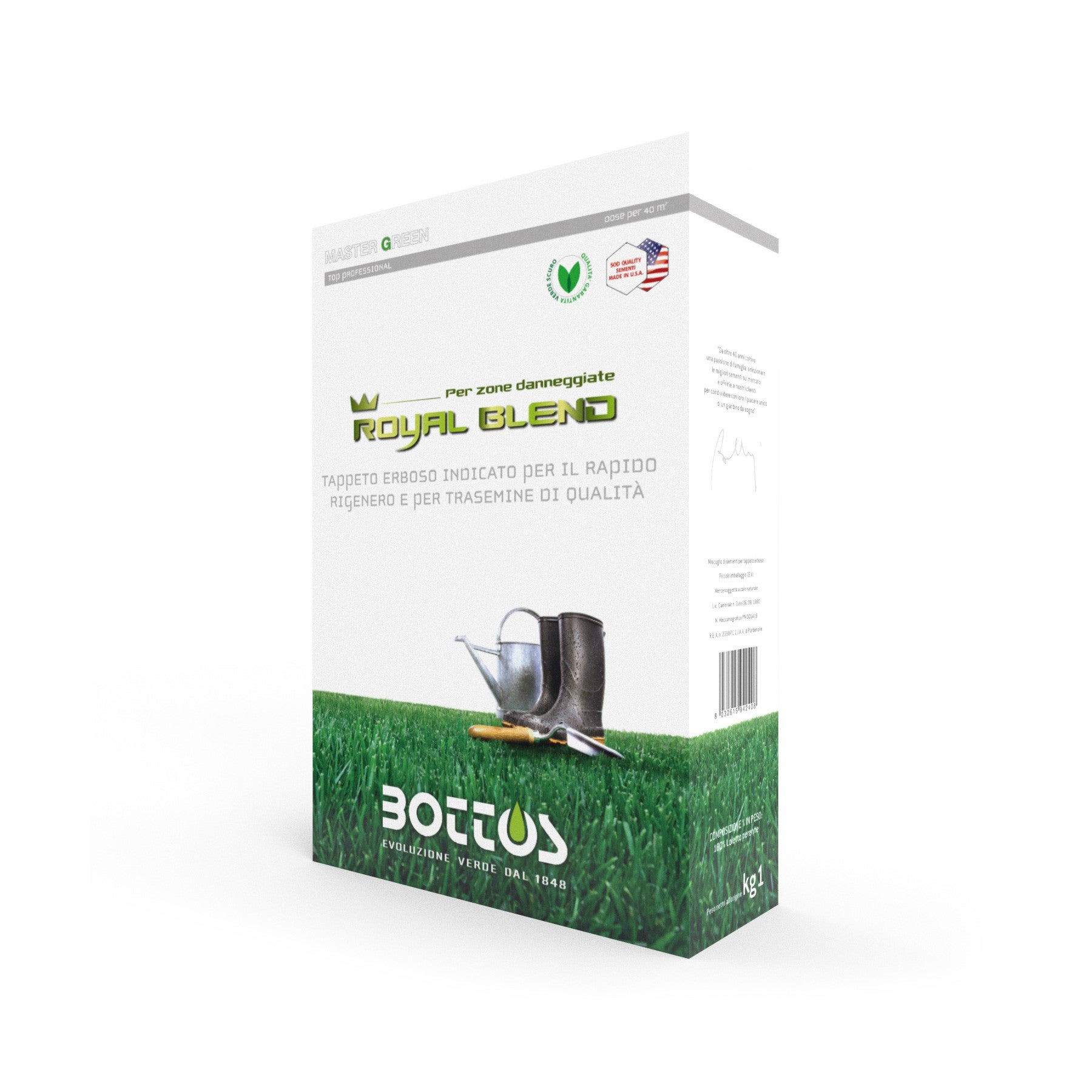 Semi Prato Bottos Royal Blend - 1 Kg Per Tappeto Erboso Resistente E Fitto - Foto 4