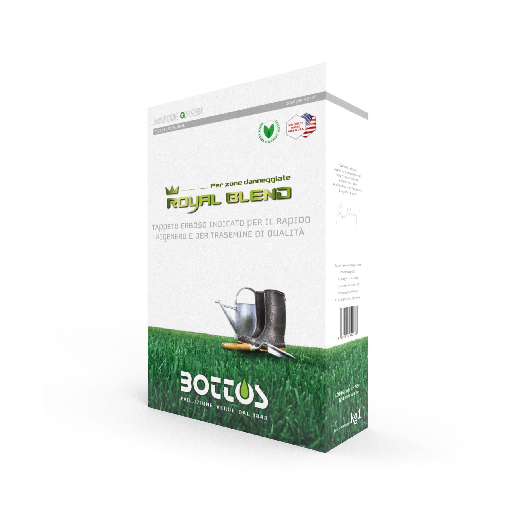 Semi Prato Bottos Royal Blend - 1 Kg Per Tappeto Erboso Resistente E Fitto - Foto 4