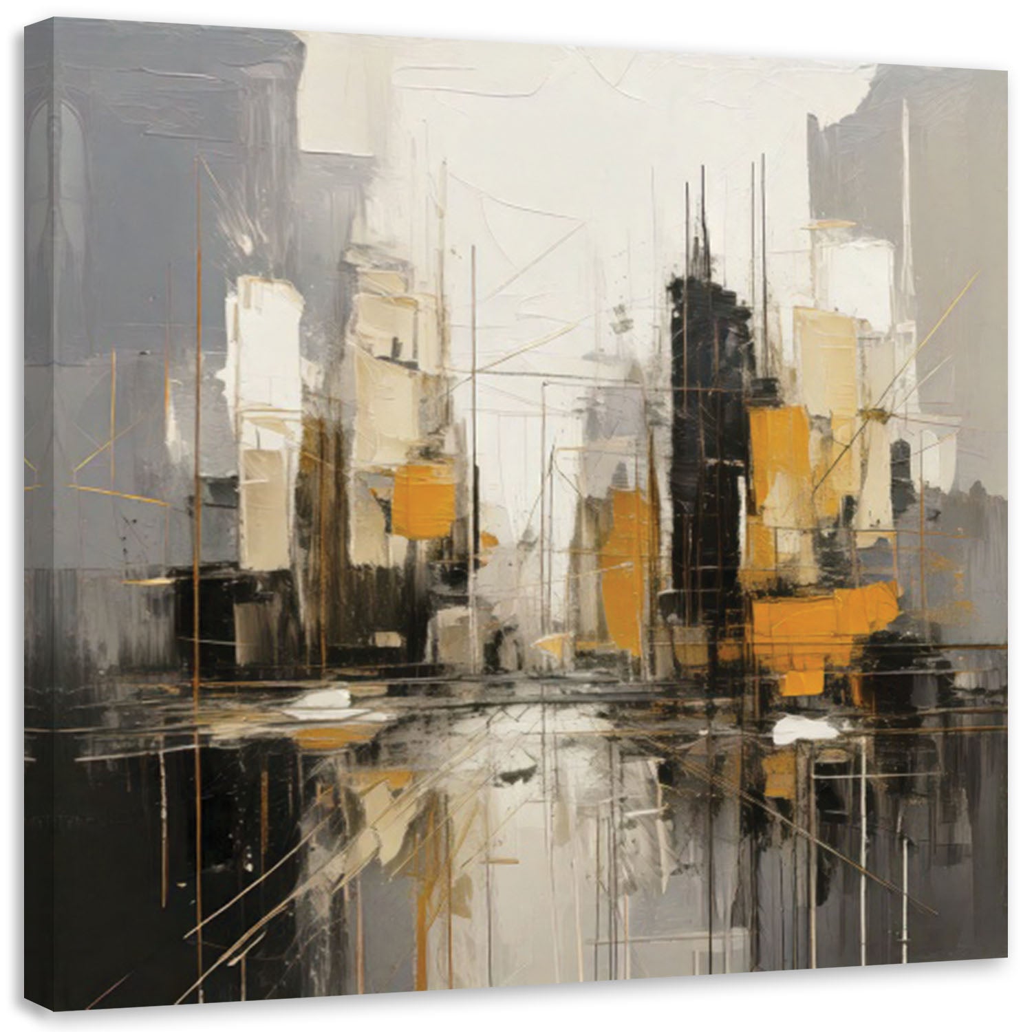 Obraz do salonu, Miasto Abstrakcja Architektura 50x50