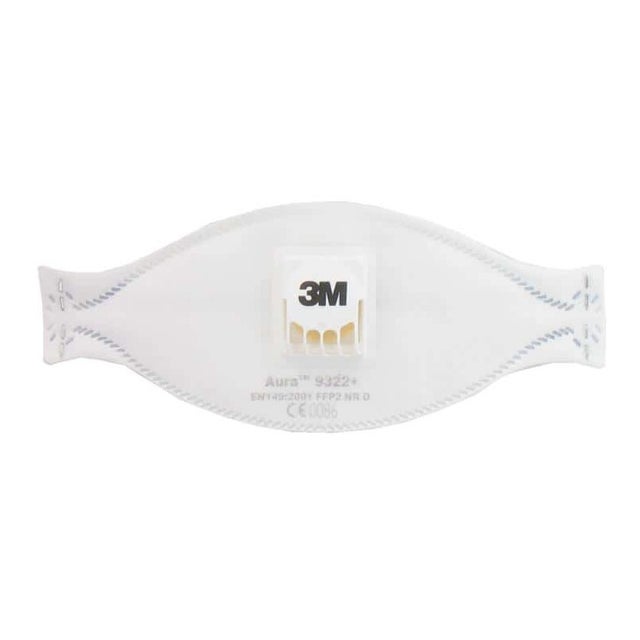 Masque 3M Aura 9322 anti-poussières pliable FFP2 avec soupape x 10