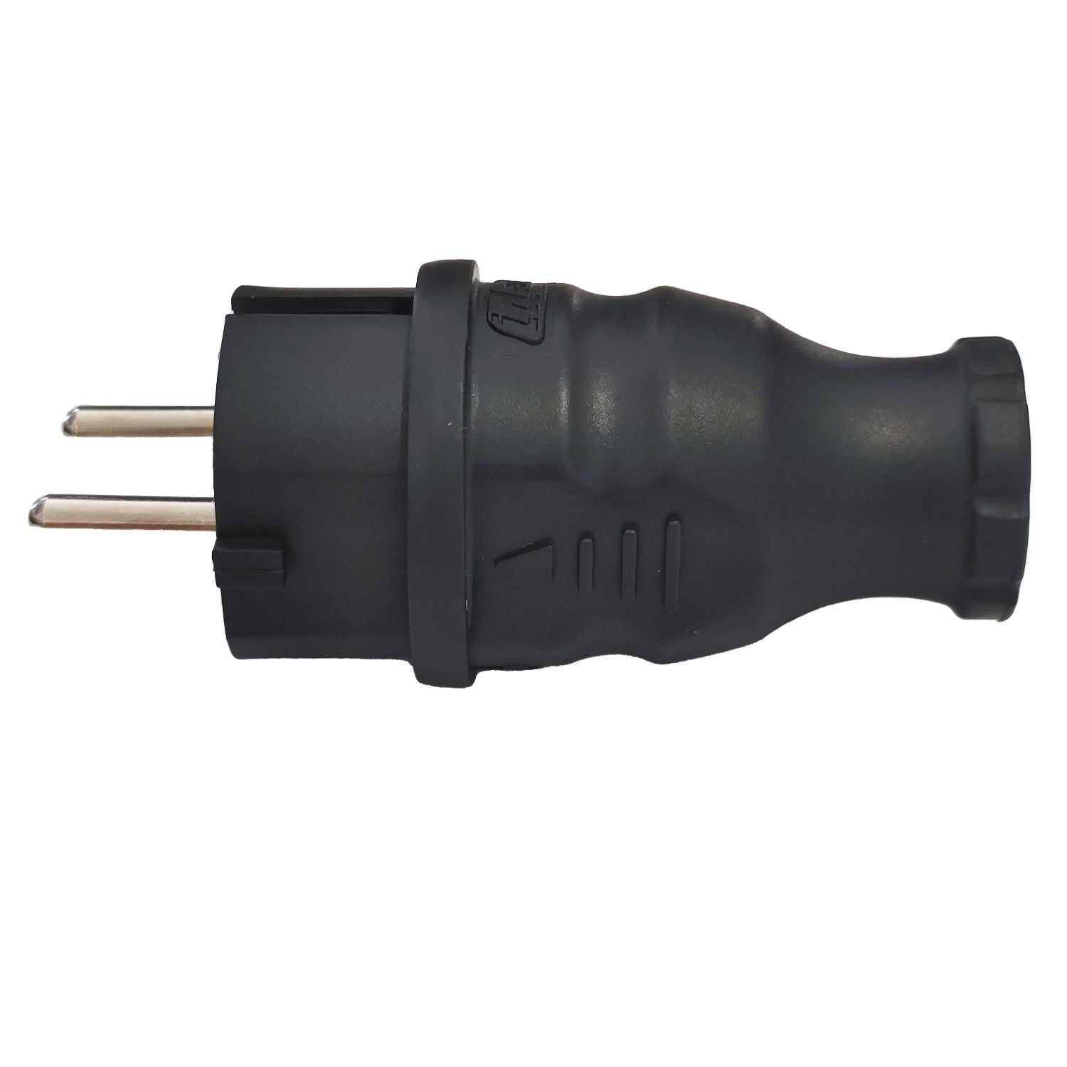 Fiche Male Caoutchouc Brochage Domestique Français 220v 16a 2p+t - étanche Ip44 - 2