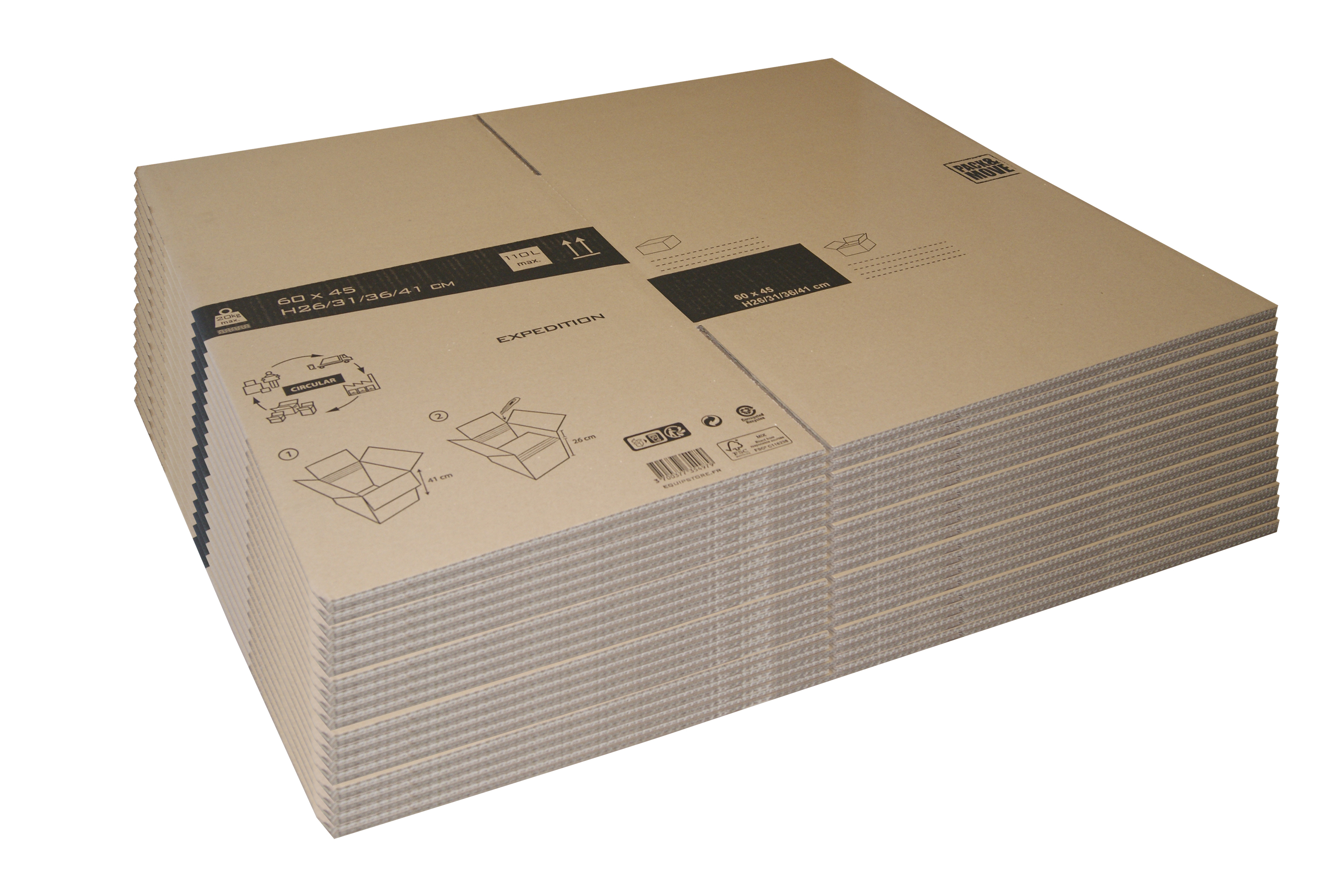 Scatole Trasloco 20 Pezzi 45x36x30 Cm - Cartone Doppia Onda Con Nastro Adesivo Omaggio - Foto 4