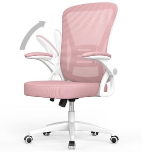 HOMCOM Sedia per Scrivania Regolabile con Rivestimento a Bottoni Bianco