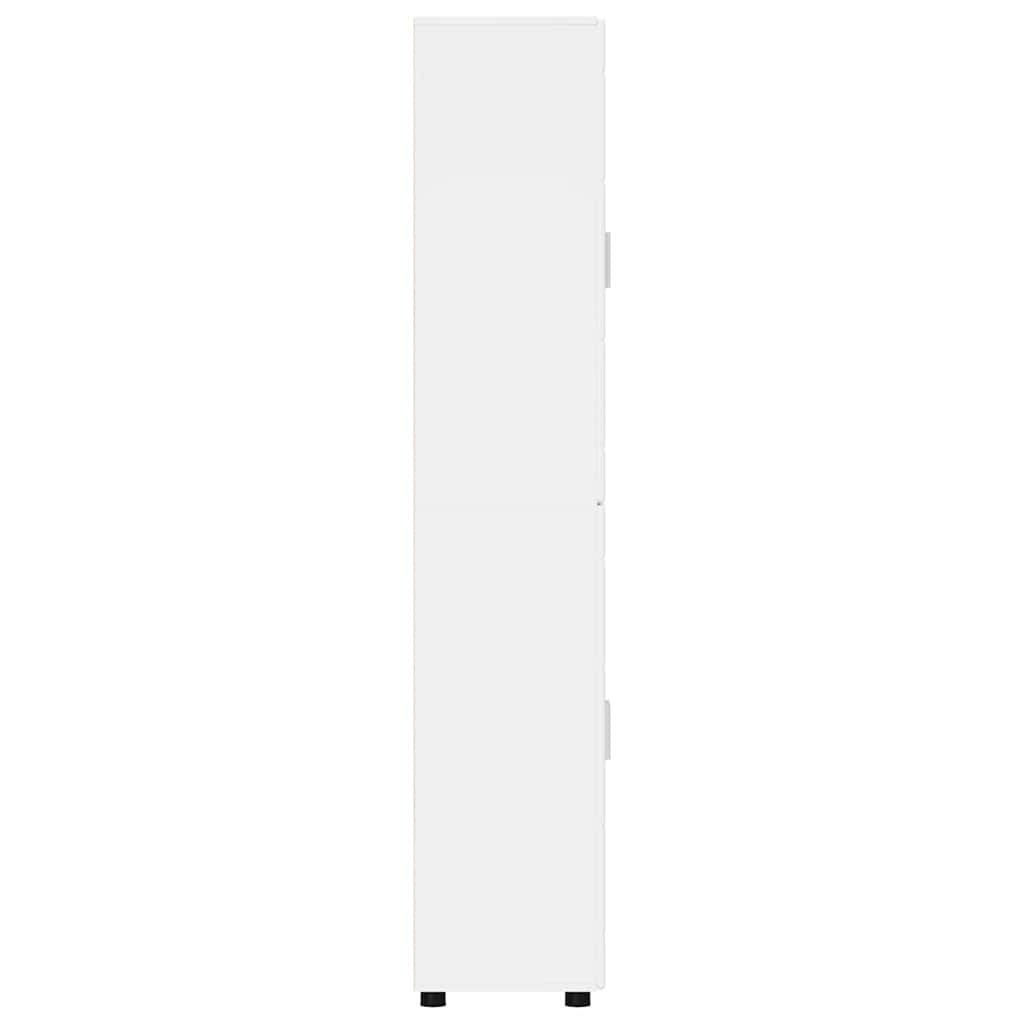 Armoire Haut de rangement - Armoire De Chambre avec porte Blanc brillant 60 x 35 x 182 cm - 7