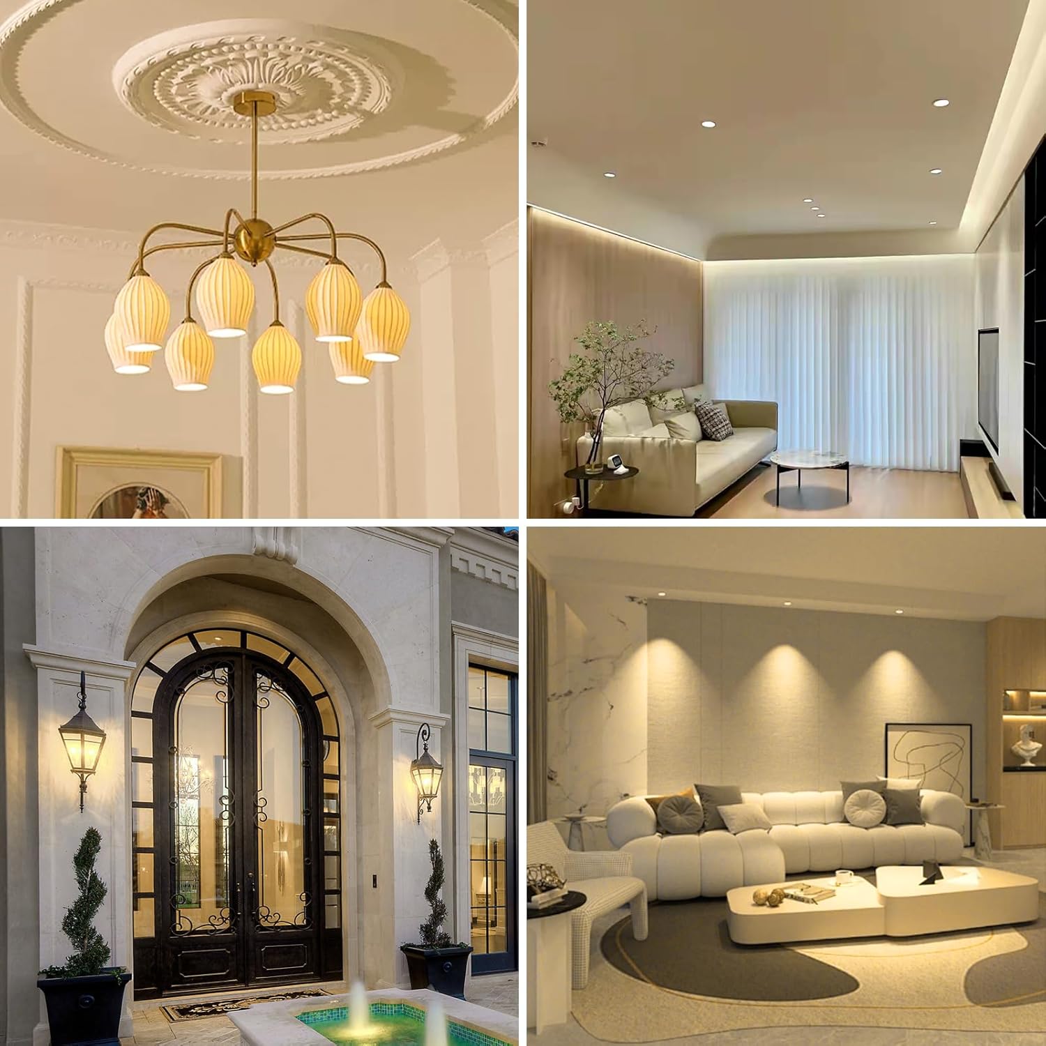 Lot de 12 ampoules LED GU10, équivalent 5 W, 3&nbsp;000 K, 400 lm, angle d'éclairage de 120 °, AC 220-240 V, non dimmable, lumière blanche chaude - 5