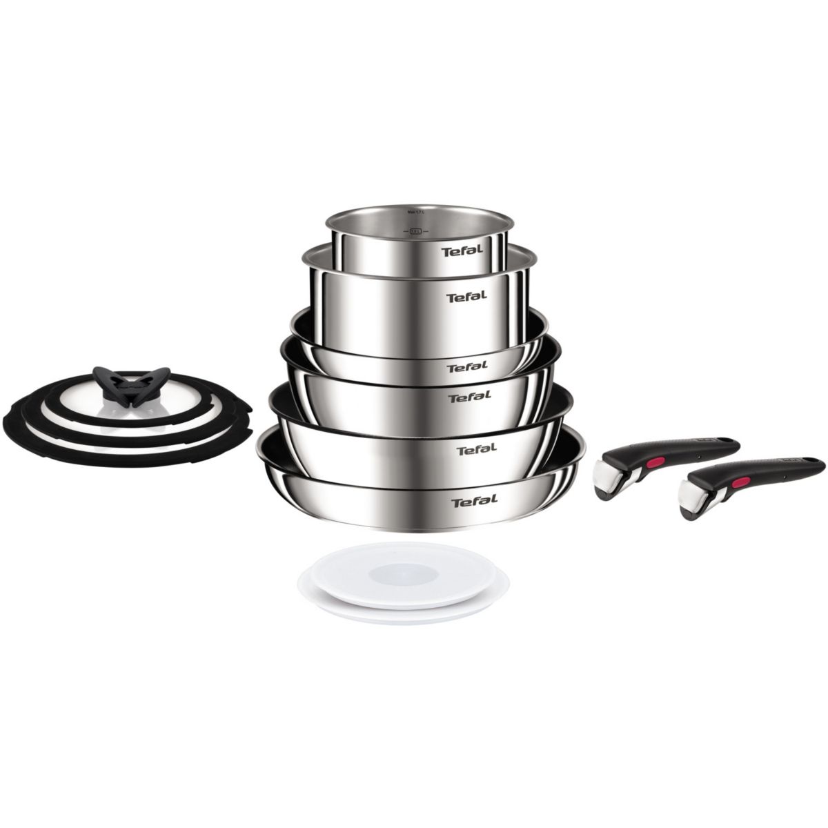 Batterie De Cuisine YASHE 13 Pièces - Induction Compatible - Revêtement Antiadhésif Crème