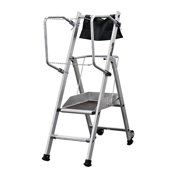 Escabeau PIRL 2 marches - Hauteur max. de travail 2.50m - 18-132