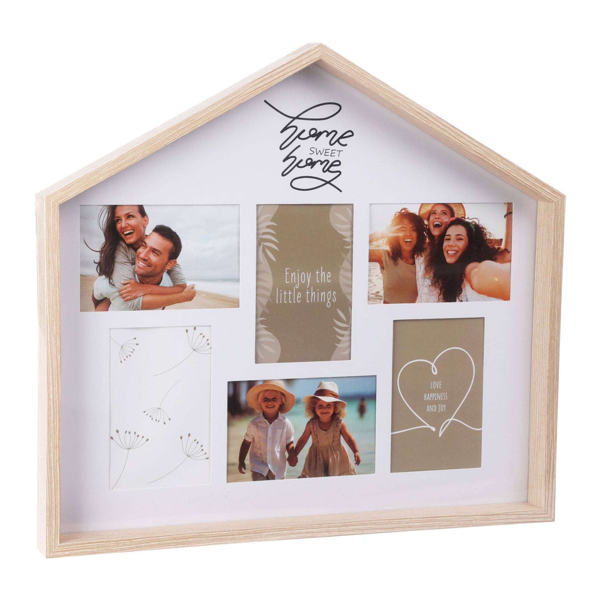 Wellhome marco de fotos para 6 fotos 47x4x43 cm en madera
