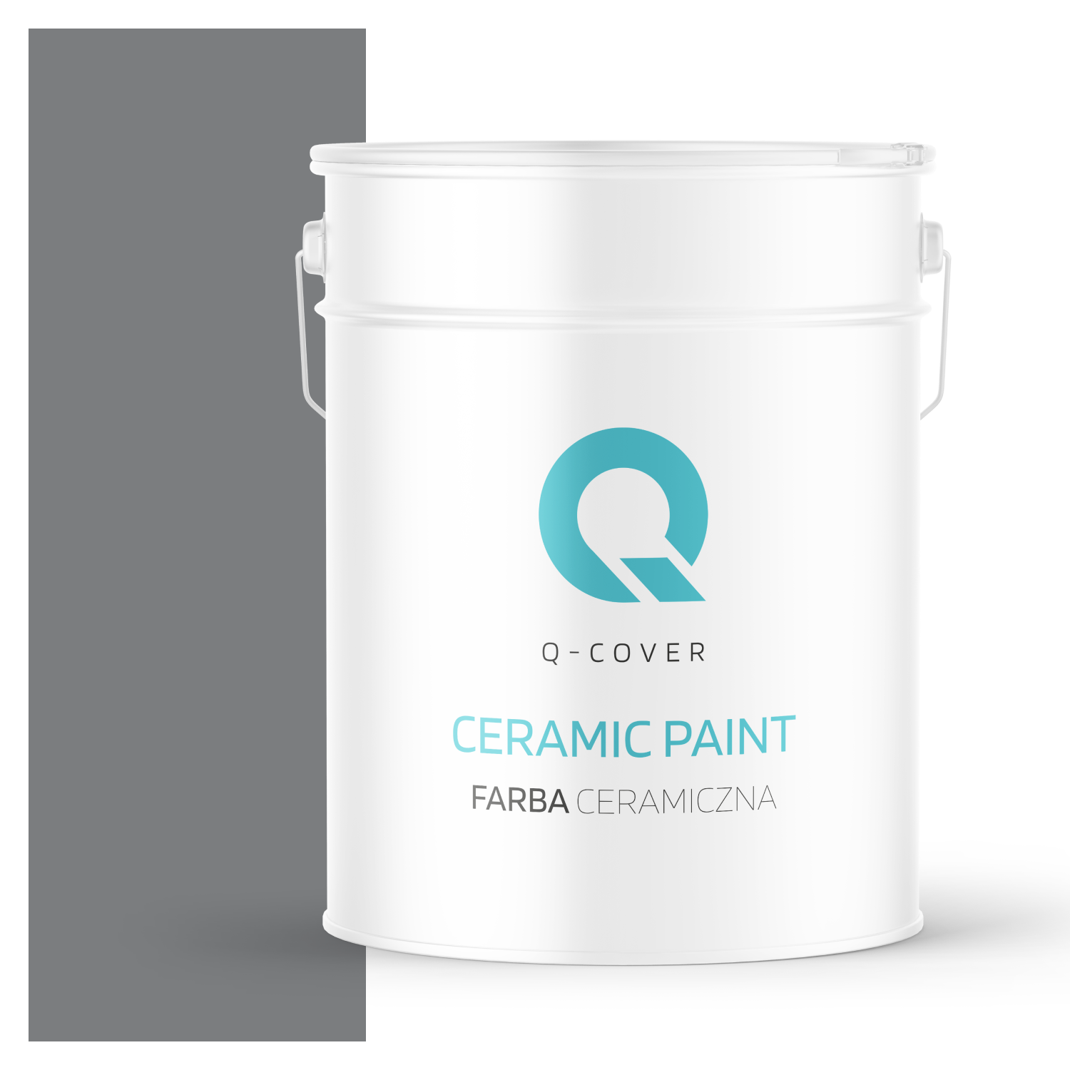 Farba Ceramiczna Do Ścian i Sufitów Q-Cover Szary ciemny H1020 Głęboki Mat 10L