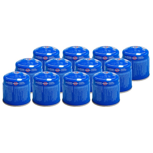 Pack 12 cartouches gaz camping 190g VITO bouteille gaz butane perçable sécurité stop-gaz TUV
