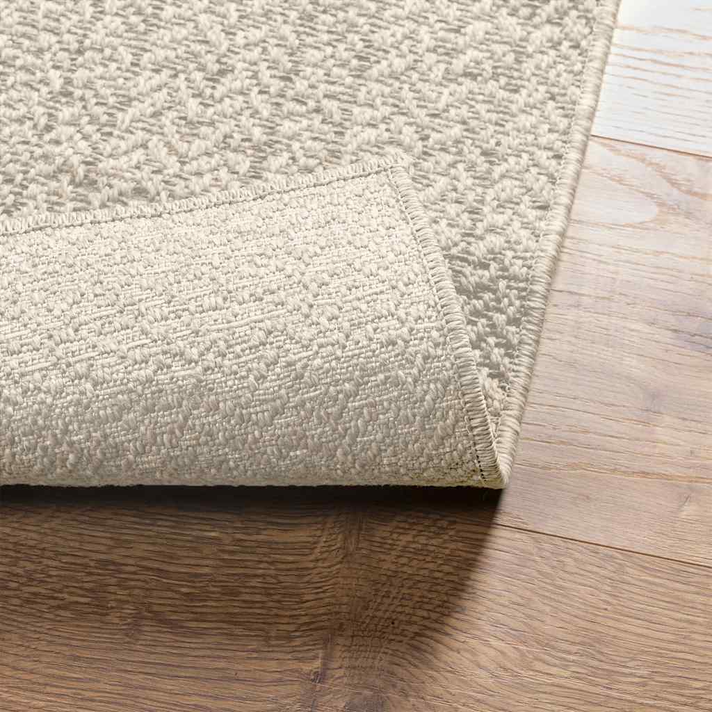 Tapete ZIZUR creme 140x200cm aspeto de juta interior e exterior vidaXL - 6