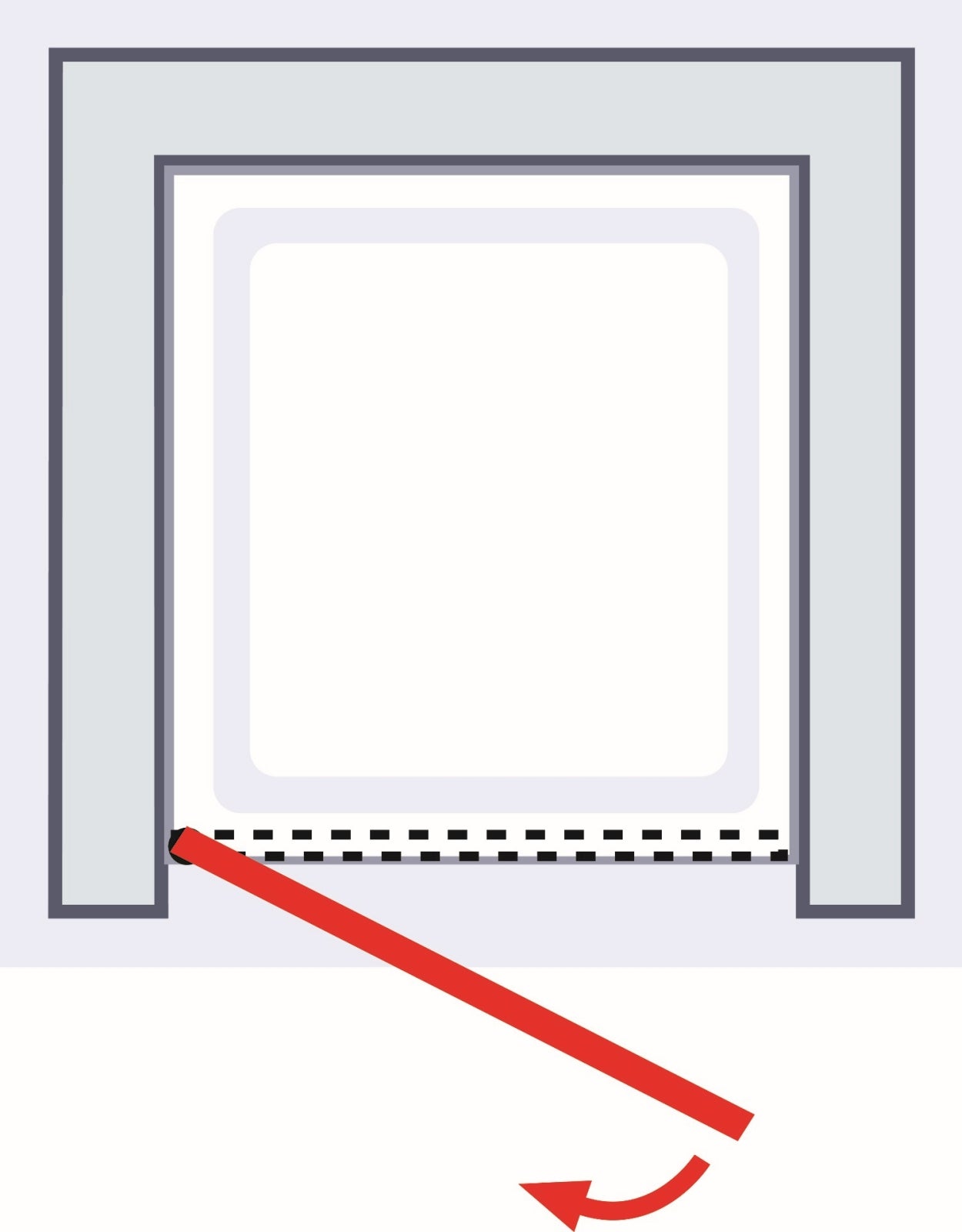 Schulte porte de douche pivotante, 90x180 cm, montage réversible, verre 5 mm, transparent, profilé blanc, Sunny - 7