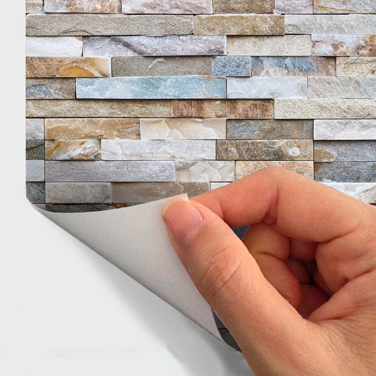 Adesivi pietra Rivestimento in pietra della Hérault - Sticker adesivo - adesivi murali - 50x50cm - 4