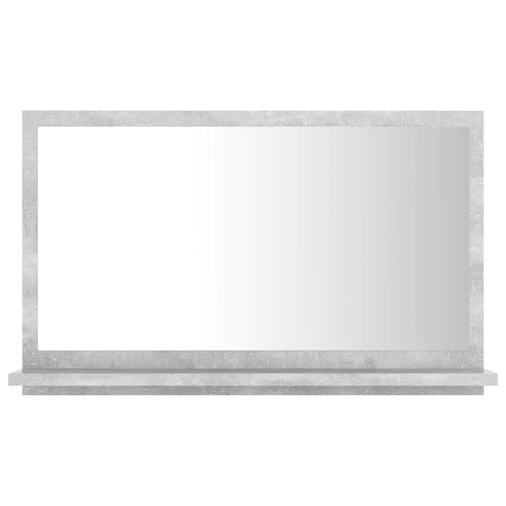 Maison Exclusive - Specchio da Bagno Grigio Cemento 60x10,5x37cm Legno Multistrato - 2