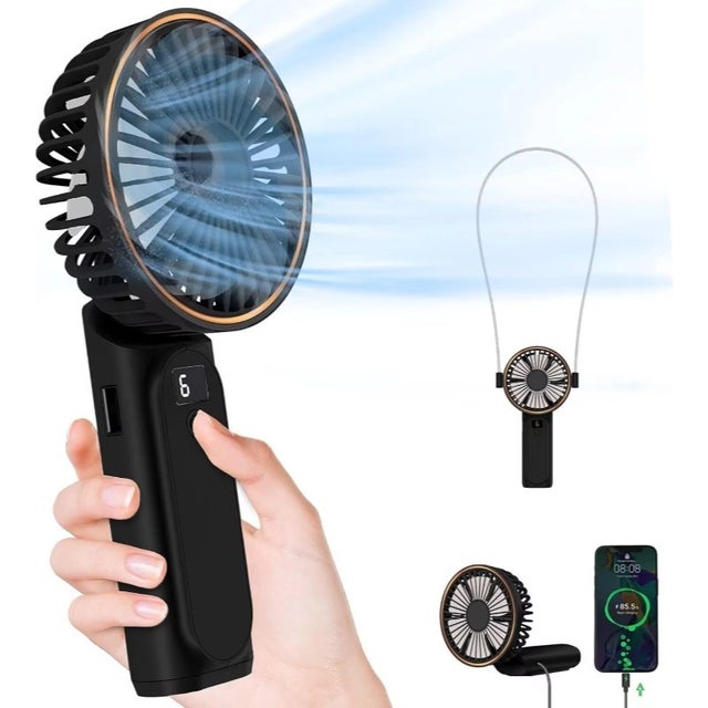 SINMI Ventilateur à Main, Mini Ventilateur USB Poche, 4000 mAh