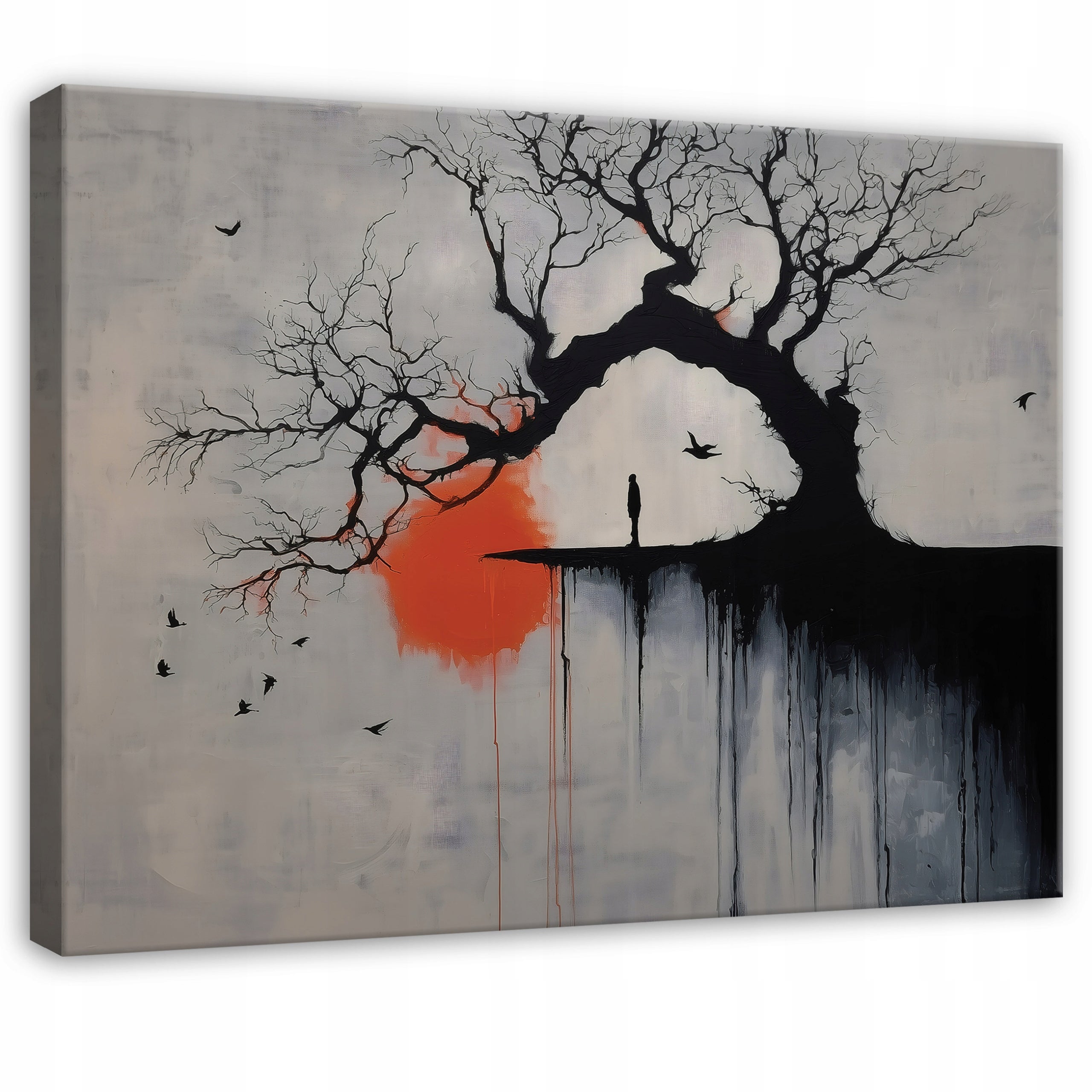Tablou Canvas abstract negru Tablou decorativ Living Bucatarie Tablouri de perete 100x70 cm