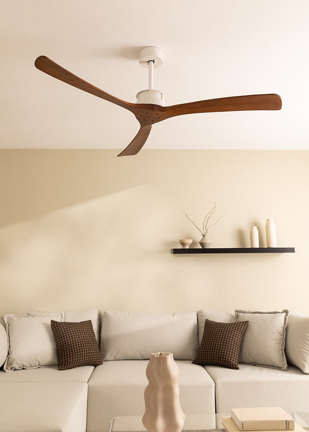 CREATE - WIND LARGE L - Ventilateur de plafond 40W silencieux Ø152 cm 100% bois sans eclaraige sans wifi - 2