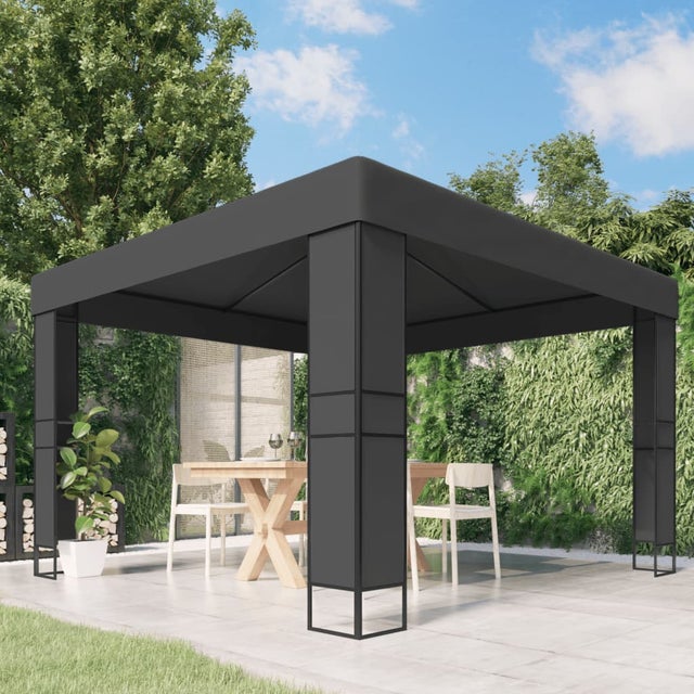 Gazebo con doppio tetto 3x3 mt Antracite
