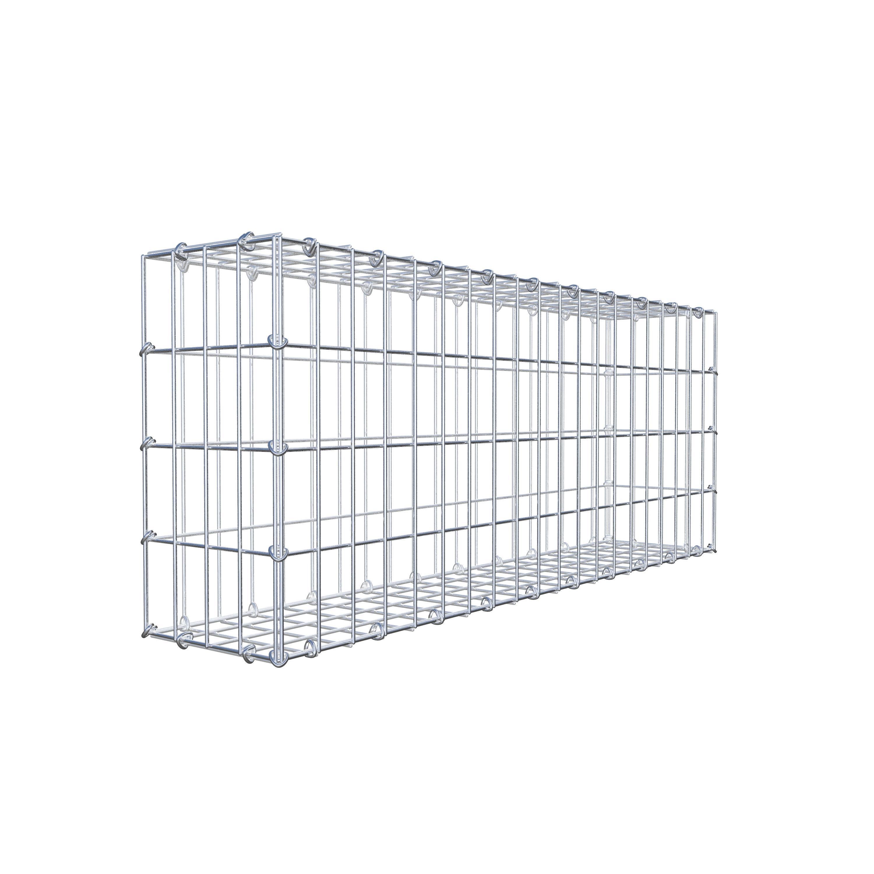 Gavión de acero galvanizado 100x40x20cm (LxAxP), malla 5 x 10cm, Anillo en C, jaula metálica para muro o jardín - 6