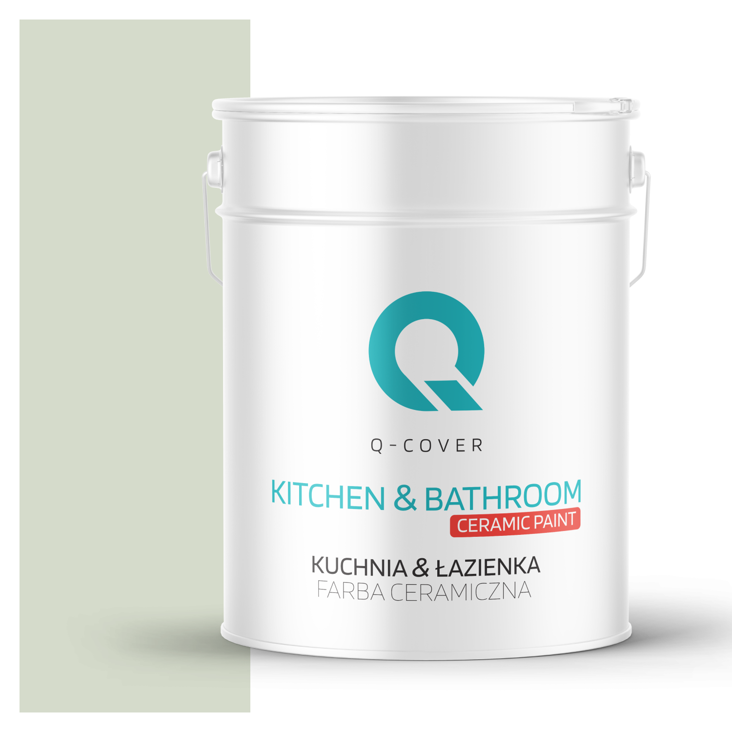 Farba Ceramiczna Kuchnia &amp; Łazienka Q-Cover Oliwkowy jasny H2068 Głęboki Mat 10L
