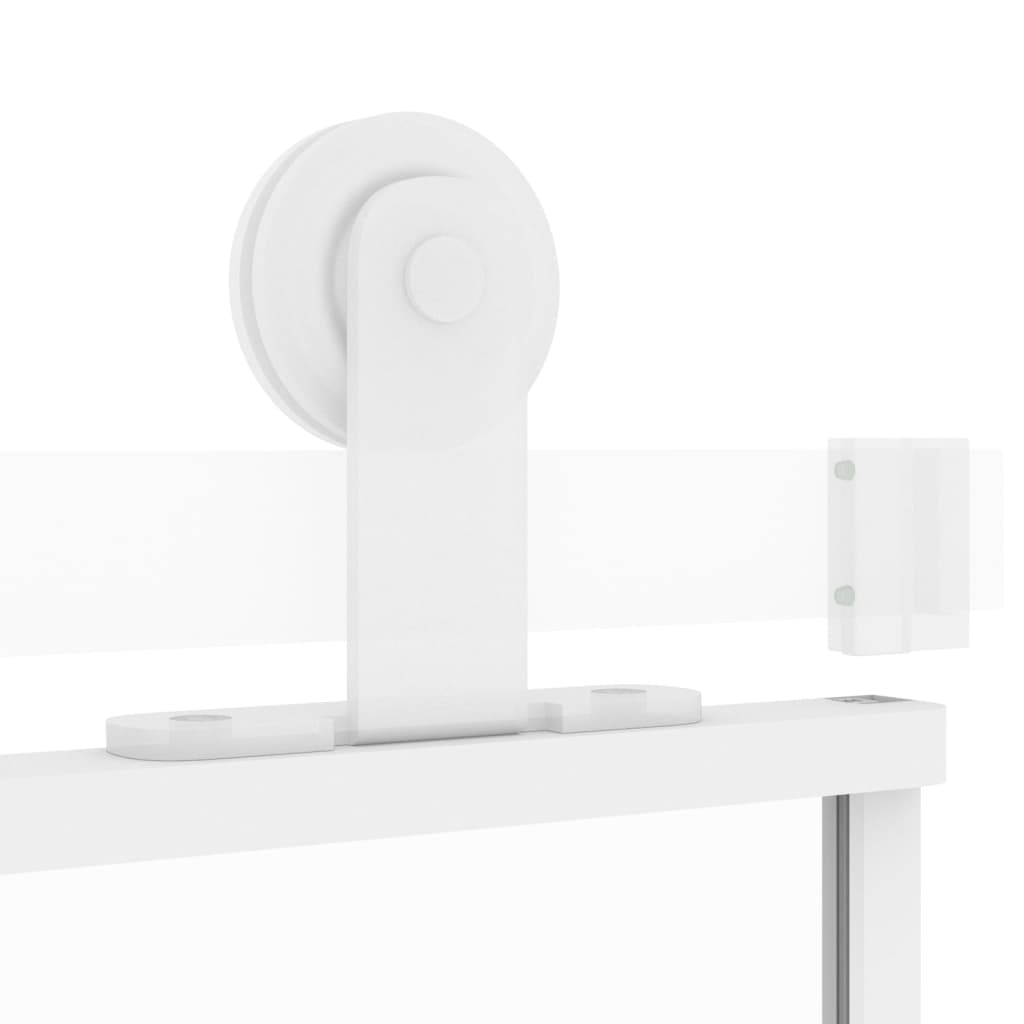 Puerta corredera | Puerta de la cocina vidrio templado y aluminio blanca 76x205 cm CFW31131 - 7