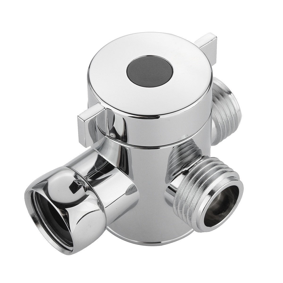 Válvula Desviadora De 3 Vías De Latón Cromado – Para Ducha, Grifo De Baño O Salida Múltiple (adaptador TCH)