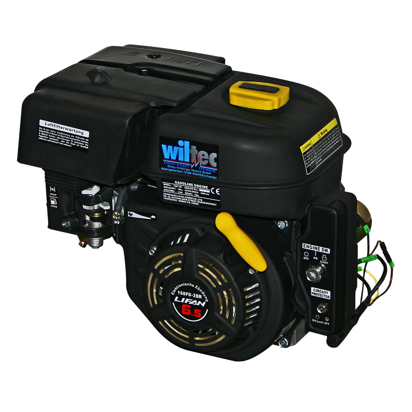 Moteur 168f-2b Essence Ohv 6.5cv 196cc Avec Axe Diamètre 19.05mm Marque