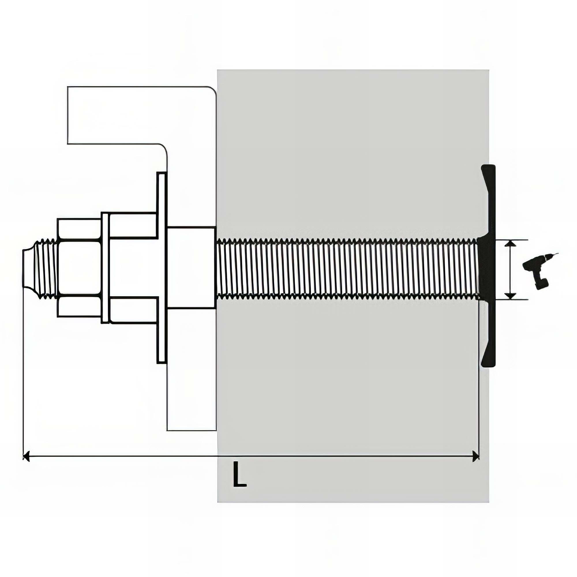Kit de fixation lavabo à sceller traversante FS350 Ø8x90mm - 3