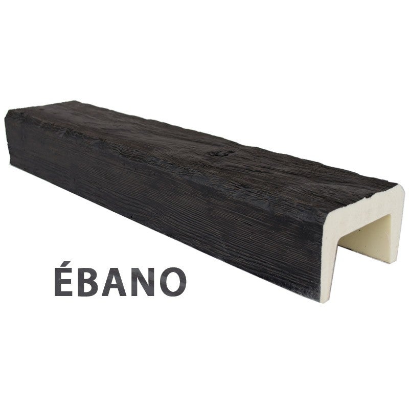 Decoracion Poliuretano  Viga De Imitación Madera Color Ébano 14,5X8x300 Cm Fabricada En Poliuretano , Leroy Merlin