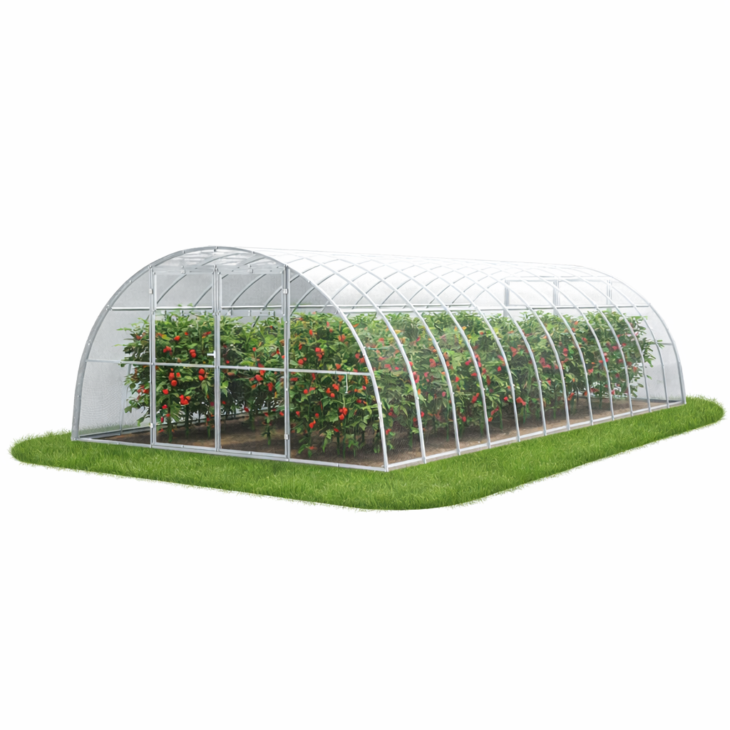 Szklarnia ogrodowa Tunel 4x8 m profile 40x20 poliwęglan 4mm - Szklarnia z poliwęglanu